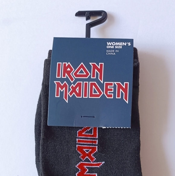 Iron Maiden Socks Women's Size 6-9.5 Black Set Of 2 - Picture 3 of 6